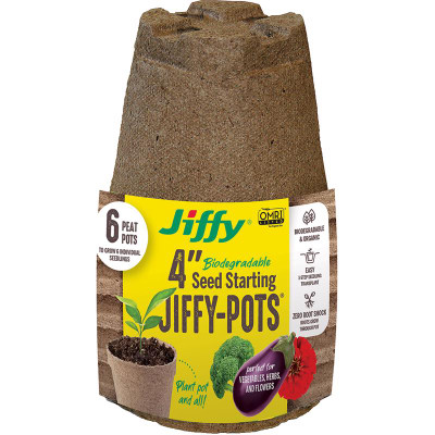 JIFFY POTS 4 RND 6PK