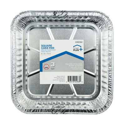 CAKE PAN 8X8 3PK