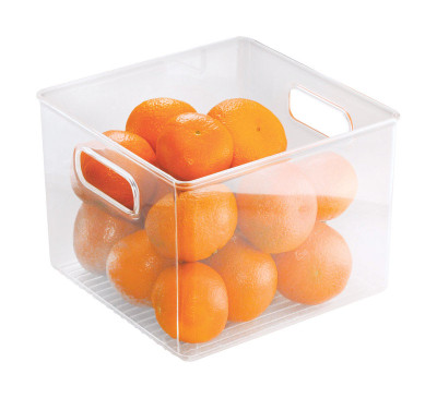 STORAGE BIN CLEAR 8W iDesign 0.22 cu ft Clear Storage Bin 6 in. H X 8 in. W X 8 in. D