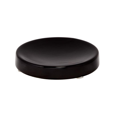 SOAP DISH CERMC BLK 4.5