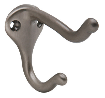 COAT & HAT HOOK 3 PWTR