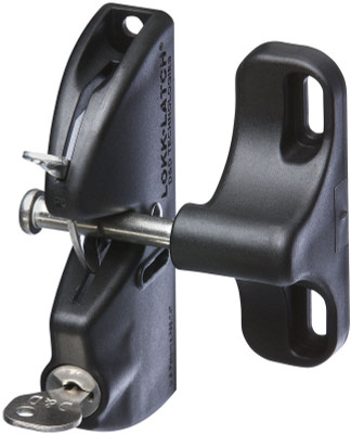 LATCH GATE LOCKABLE BLK