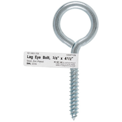 BOLT EYE LAG 3/8X4-1/2