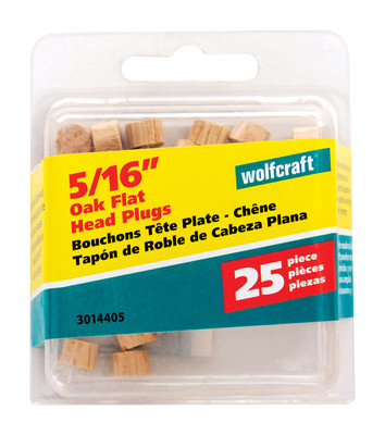 PLUG OAK 5/16 FLAT HEAD