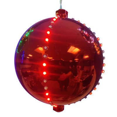 LIGHTED ORNAMENT RED 6
