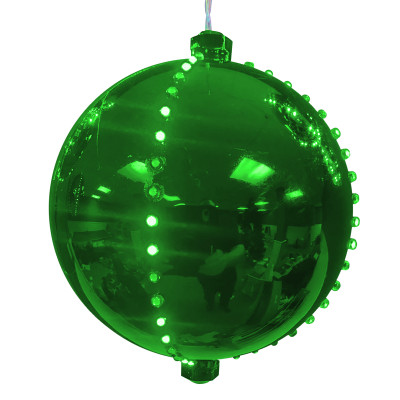 LIGHTED ORNAMENT GRN 6