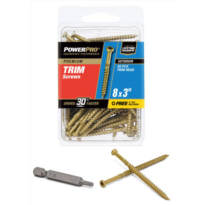 TRM SCREW 8X3" PP 50PK