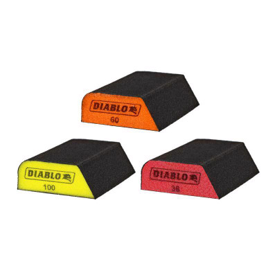 SANDING SPONGE ASST Diablo 4 in. L X 2-1/2 in. W X 1 in. Assorted Grit Assorted Dual Edge Sanding Sponge
