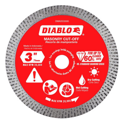 MASONRY CUT-OFF DISC 3"D