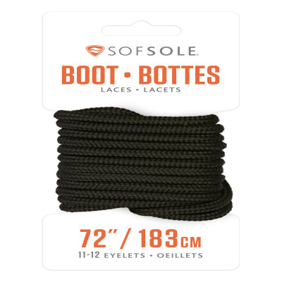 BLACK BOOT LACES 72"