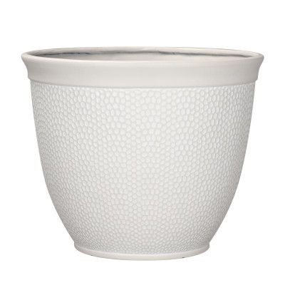 PLANTER SHEA WHT 16"