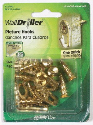 PICTURE HOOK 35LB LG BRS