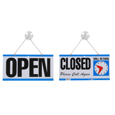 CLOCK SIGN OPN/CLS 6X12"