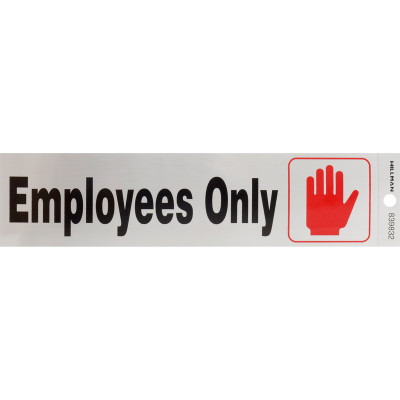 EMPLOYES ONLY DECAL 2"X8"