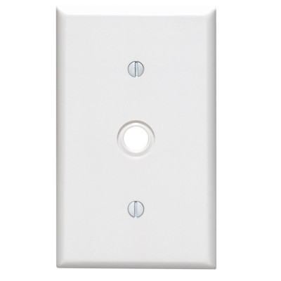 WALLPLATE CABLE 1G WHITE