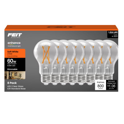 FT LED WF A19 SW 60W 8PK