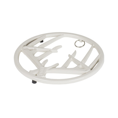 ANTLER TRIVET WHITE 8"W