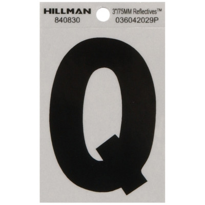3" BLK/SLV Q ADHV 1PC