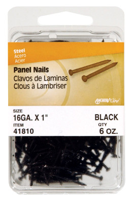 PANEL NAIL 1" BLACK 6OZ