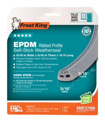 EPDM WTHR TAPE 10'X5/16"