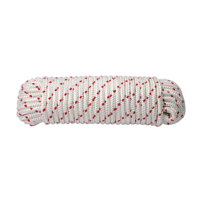 ROPE POLY RED/WHT 50' Koch Industries 5/16 in. D X 50 ft. L Red/White Diamond Braided Polyester Rope