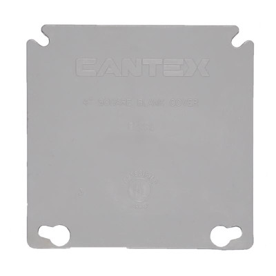 BLANK COVER PVC SQ 4"