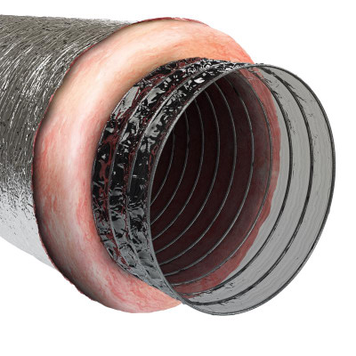 DUCT POLY SILVER 8"X25' Imperial R4.2 25 ft. L X 8 in. D Silver Poly Duct