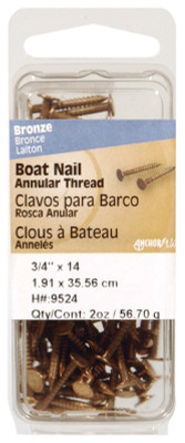 BOAT NAIL 1.25X14 BRZ2OZ