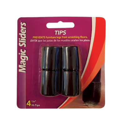 LEG TIP VNL BLK 7/8"4PK
