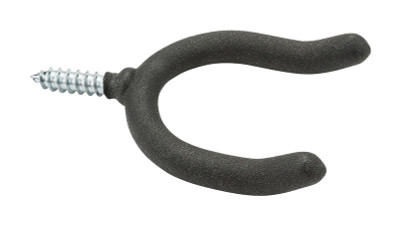 HOOK DBL SCRW LG BLK
