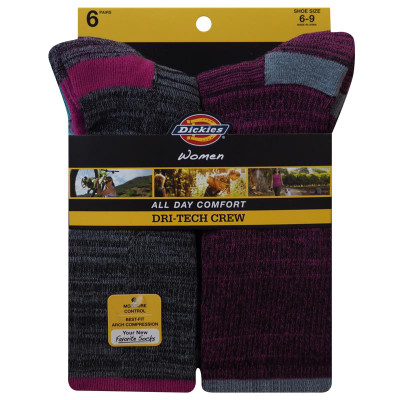 CREW SOCKS WOMEN BLK 6-9