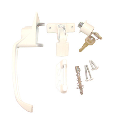 SCREEN HANDLE W/KEY WHT