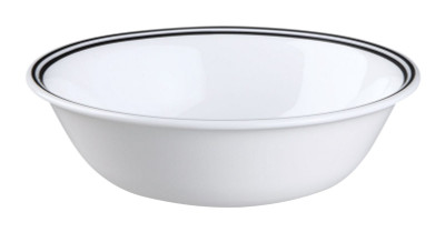 BOWL BLK/WHT 18OZ 6.25D