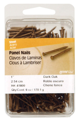 DARK OAK PNL NAIL 1" 6OZ