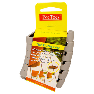 POT TOES PLSTIC GRY 3"L