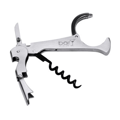 WAITERS CORKSCREW SS 1PK BarY3 Black/Silver Stainless Steel Waiter's Corkscrew