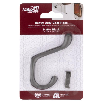 HVY DTY COAT HOOK MTL