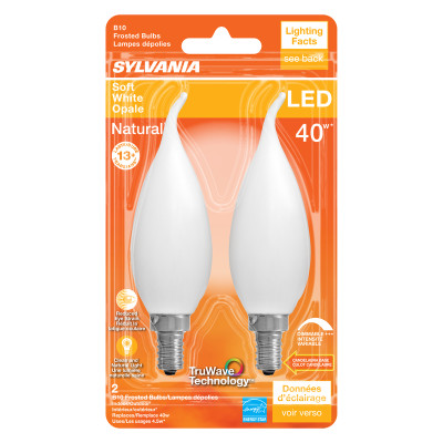 LED B10 E12 SW 40W 2PK OSRAM SYLVANIA