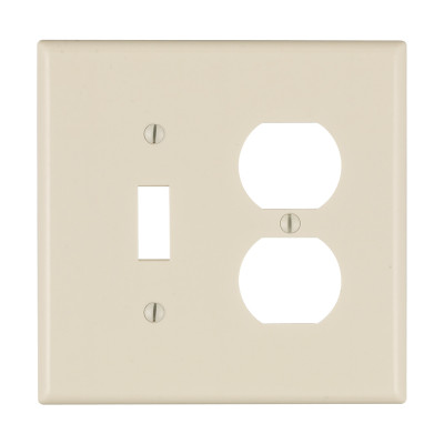 WALL PLATE ALMOND 2GANG Leviton Light Almond 2 gang Thermoplastic Duplex/Toggle Wall Plate 1 pk