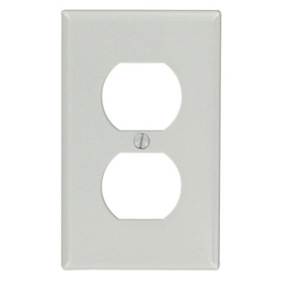 WALLPLATE DUPLEX 1G GRY
