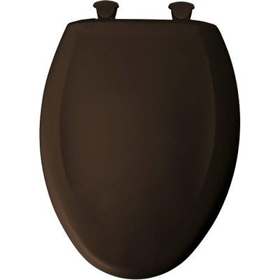 Bemis B1200SLOWT248 Elongated Plastic Toilet Seat in Espresso Brown with STA-TITE, Easy-Clean & Change and Whisper-Close Hinge