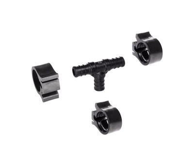 PEX TEE/CLAMPS 1/2 4PC