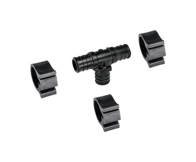 PEX TEE W/CLAMP 3/4 4PC