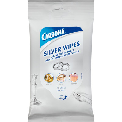 METAL POLISH WIPES 12PK