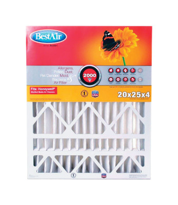 AIR FLTR 20X25X4 HNYWELL BestAir 20 in. W X 25 in. H X 4 in. D 11 MERV Pleated Air Filter 1 pk