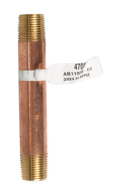 NIPPLE 3/8X4RBRS