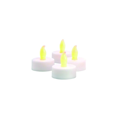 TEALIGHT FLAMELESS FLICK Matchless Darice White Unscented Scent Tealight Flameless Flickering Candle 1 oz