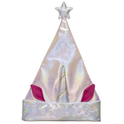 SANTA HAT UNCRN POLY 17"