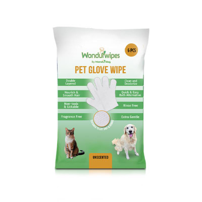 PET GLOVE WIPES 6PC UNSTD