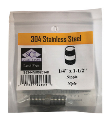 NIPPLE SS 1/4 X 1.5